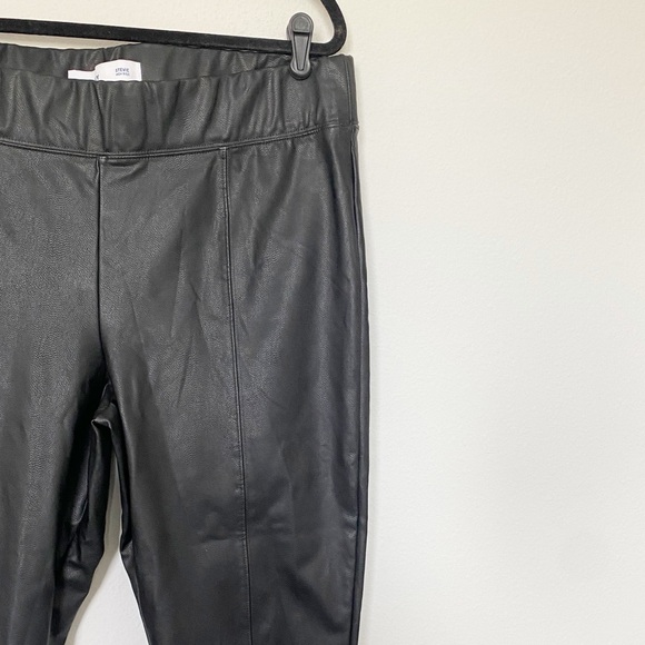 Old Navy Stevie High Rise Secret Slim Pants Skinny Faux Leather Black Size XL - Picture 6 of 11